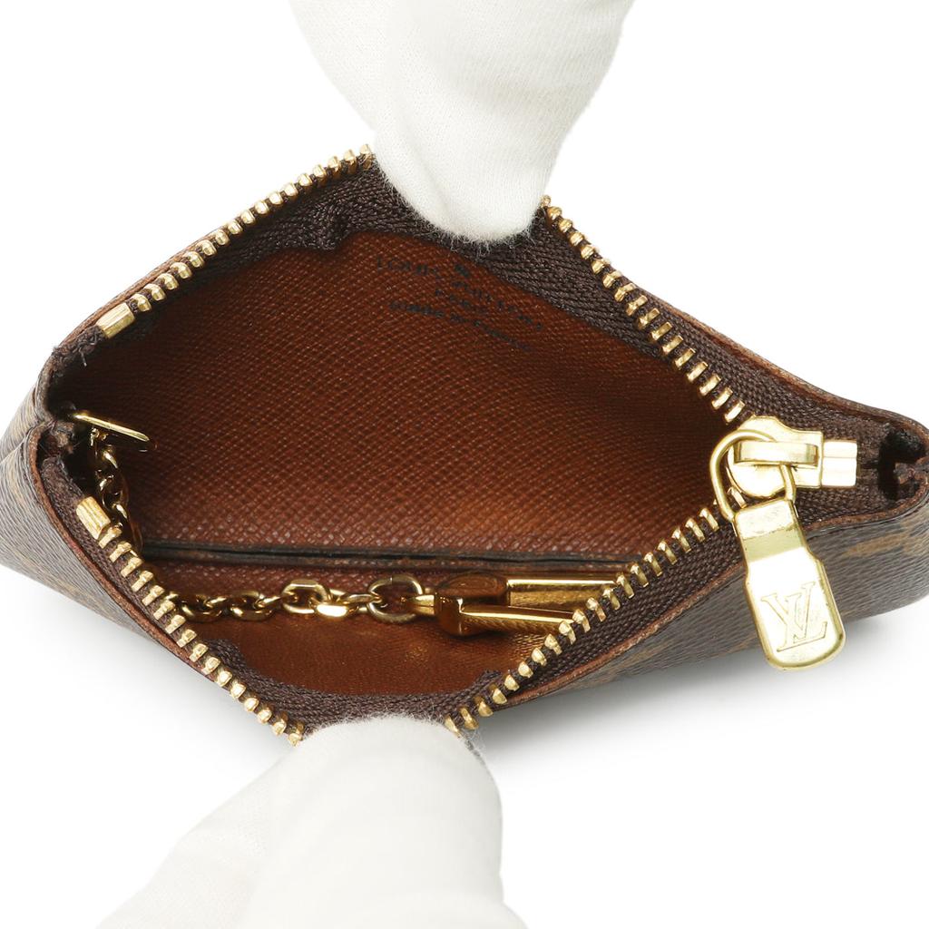 Louis Vuitton Key Pouch M62650 Monogram Canvas Coin Card Holder with Key Ring