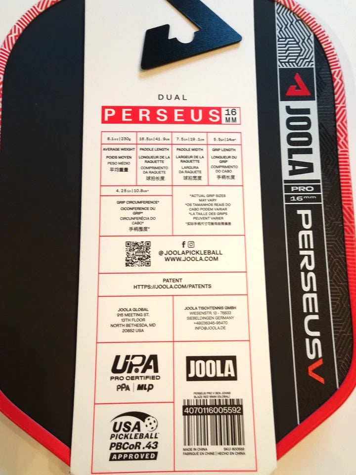 JOOLA Agassi Pro V 16mm Pickleball Paddle